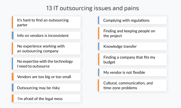 13 problems of outsourcing