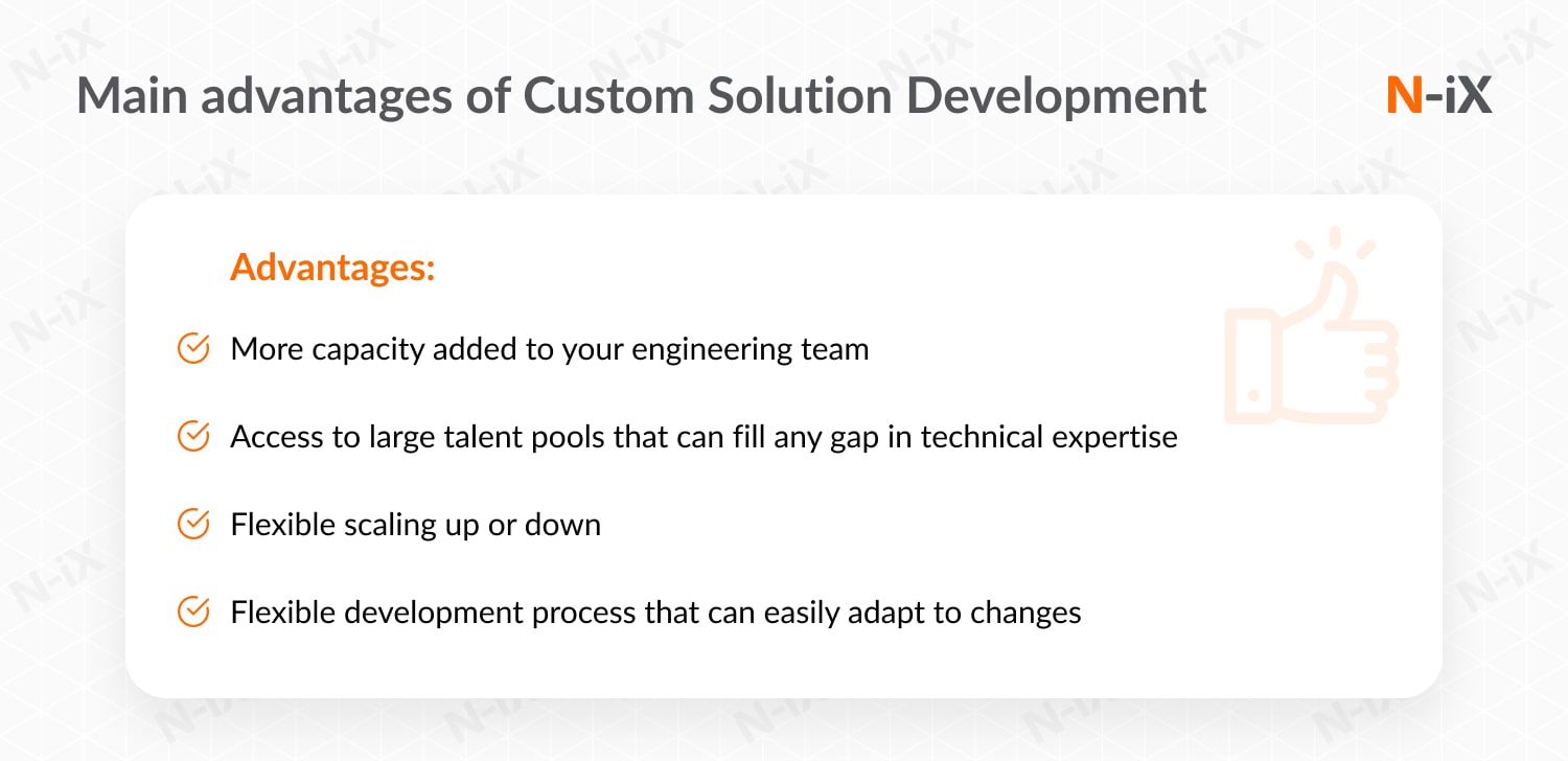 Advantages of custom solution development